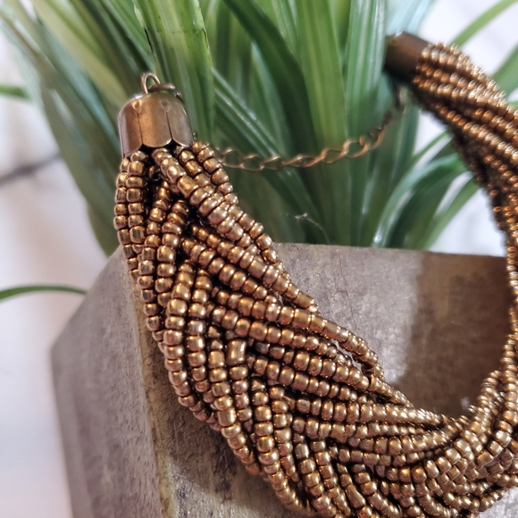 Bronze Braided Bead Bracelet  💥3 for $24💥 - Picture 10 of 12